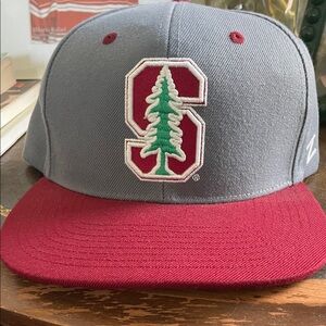 Stanford-Gray and Red Baseball Hat